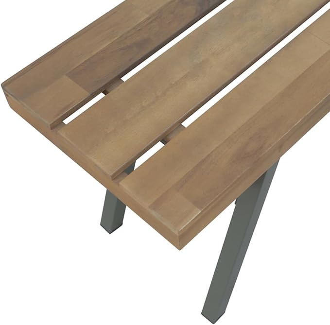 (Fast Delivery) Garden Bench Iron feet Industrial Style Bench Outdoor Seating Furniture Patio Park Outdoor Bench Patio - Photo 5