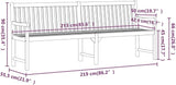 Benches for Outside, Patio Bench, Bench with Back, Yard Bench, Porch Bench, with Armrests, for The Front Porch, Deck - Photo 2