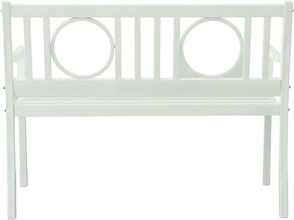 HomeRoots 45" White Metal Garden Patio Bench