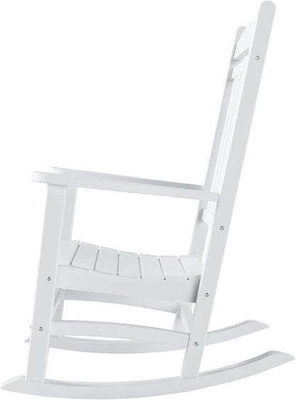 WestinTrends Malibu Outdoor/Patio Rocking Chair, White