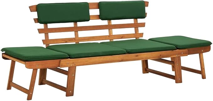 (Fast Shipments) Outdoor Patio Bench Long Rectangular Wooden Dining Picnic Furniture Benches for Backyard, Garden, Lawn - Photo 1