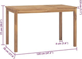 Solid Teak Wood Outdoor Bench with Cushions - Photo 2
