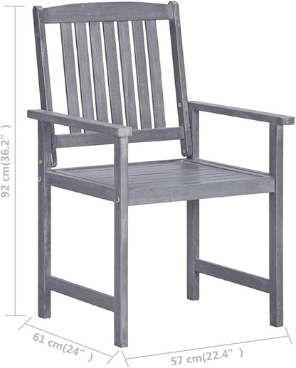 Outdoor Rocking Chairs,Camping Chairs Rocking,Outside Furniture,Balcony Furniture Set,Patio Chairs 4 pcs Solid Acacia Wood Gray