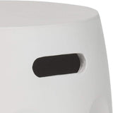 Safavieh Outdoor Collection Zuri Modern Concrete Ivory Round 17.7-inch Accent Table - Photo 7