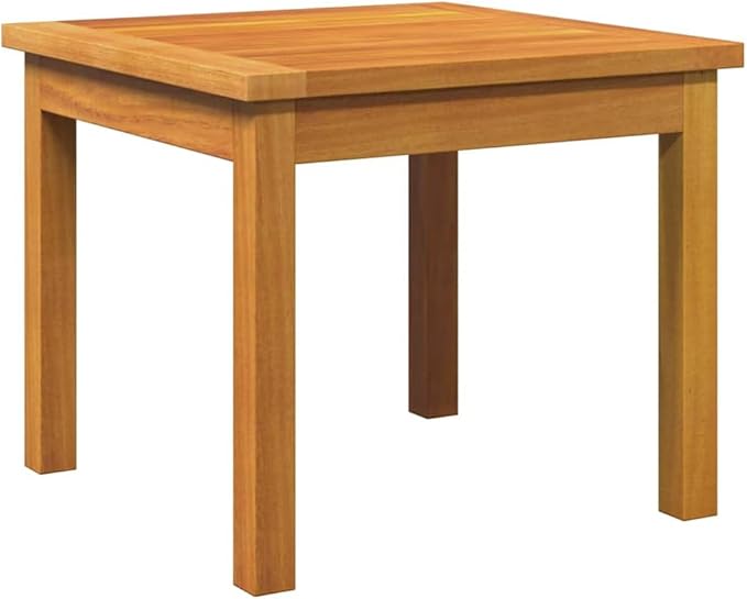 18" Acacia Wood Square Side Table, Natural Oil Finish, Sturdy Post Legs, Easy Assembly, Patio/Garden/Balcony - Photo 2