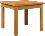 18" Acacia Wood Square Side Table, Natural Oil Finish, Sturdy Post Legs, Easy Assembly, Patio/Garden/Balcony - Photo 2