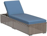 Patiorama Outdoor Patio Chaise Lounge Chair, Elegant Reclining Adjustable Pool Rattan Chaise Lounge Chair with Cushion - Photo 4