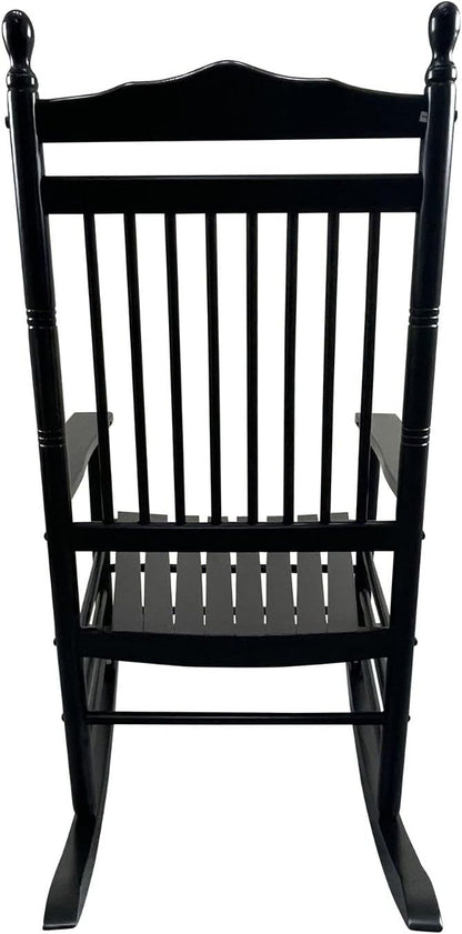 Rocking Solid Wood Chair, Front Porch Rocker for Adult, Load Bearing 280 lbs