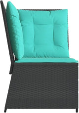 Outdoor Patio Sofa, Modular PE Rattan Garden Seat with Weather-Resistant Cushions - Photo 6