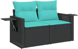 vidaXL Patio Sofa Set with Cushions 6 Piece, Outdoor Sectional Sofa Couch, Patio Conversation Set for Garden Backyard - Photo 7