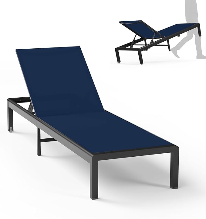 Aluminum Lounge Chairs Outdoor Chaise Furniture - Photo 1