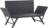 Patio Bench with Cushions, Outdoor Sunbed, Cushion Cover Removable, Garden Bench, Easy to Clean for Patio, Garden, Patio - Photo 7