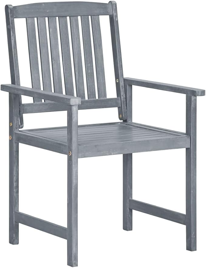 Outdoor Rocking Chairs,Camping Chairs Rocking,Outside Furniture,Balcony Furniture Set,Patio Chairs 2 pcs Gray Solid Acacia Wood
