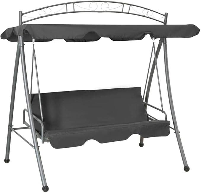 Outdoor Convertible Swing Bench with Adjustable Canopy, 2-Person Porch Swing Bed - Photo 1