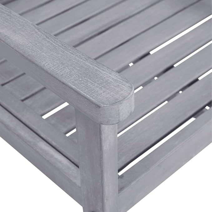 Outdoor Rocking Chairs,Camping Chairs Rocking,Outside Furniture,Balcony Furniture Set,Patio Chairs 4 pcs Solid Acacia Wood Gray