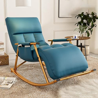Padded Zero Gravity Chair Oversized Patio Recliner Chair Adjustable Headrest Lounge Chairs Chairs with Adjustable Headrest Fully Padded Patio Chair for Patio Yard Pool