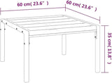 Modern Black Powder-Coated Steel Garden Coffee Table Small Durable Outdoor Furniture for Terrace Patio Balcony UV - Photo 2