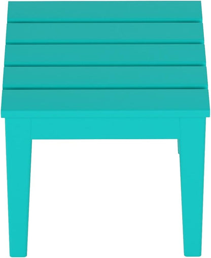 WestinTrends Ashore Outdoor Patio Modern Adirondack Side Table, Turquoise