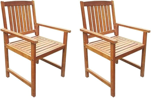 (Fast Shipments) Garden Bench Patio Bench Seat Outdoor Garden Chair Garden Yard Furniture Seating Garden Chairs 2 pcs - Photo 1