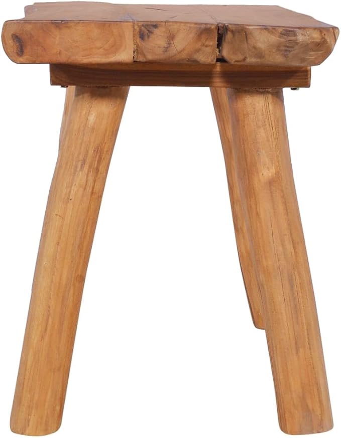 Solid Teak Wood Garden Bench 31.5 Inch Durable Outdoor Seating for Patio, Natural Oiled Finish Traditional Style Spacious Two-Person Seat, Weather-Resistant Furniture