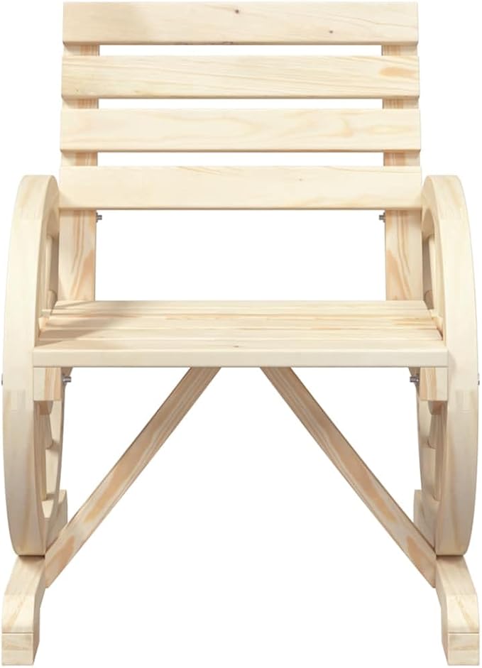 Set of 2 Outdoor Garden Chairs, Solid Fir Wood Patio Seating with Natural Oiled Finish, Weather-Resistant Lounge Chairs for Lawn, Balcony, Terrace and Backyard