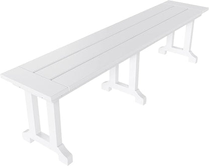 WO WESTIN OUTDOOR HDPE Laguna Trestle 65" Bench,White