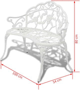(Fast Delivery) Metal Garden Bench, Outdoor Furniture, Outdoor Seating, Seats up to 2 Persons, for Porch, Pool, Garden - Photo 2