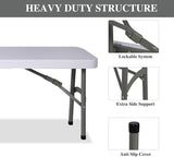 Plastic Folding Bench - Portable Bench Used for Indoor, Outdoor, Picnic, Party, Camping, Dining Seat - Photo 4