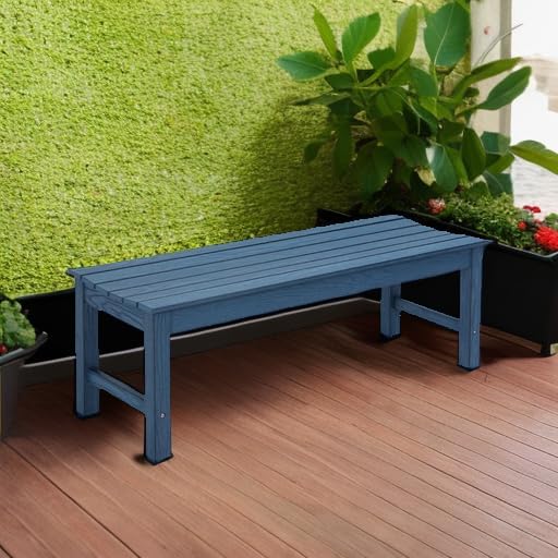 Stoog Outdoor Bench, 2-Person Patio Dining Bench, Waterproof Garden Bench, Never Rot or Fade, for Porch, Garden, Deck - Photo 2