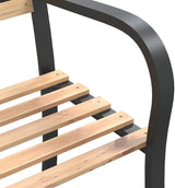 Twin Patio Bench Garden Bench Outdoor Bench for Outdoors Porch Entryway Furniture for Yard 93.7" Chinese Fir Wood - Photo 7