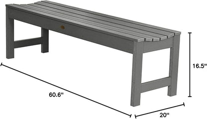 highwood Lehigh Picnic Garden Bench, 5 feet, Coastal Teak