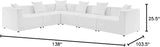 Modway EEI-4385-WHI Saybrook Patio Upholstered 6-Piece Sectional Sofa in White - Photo 2