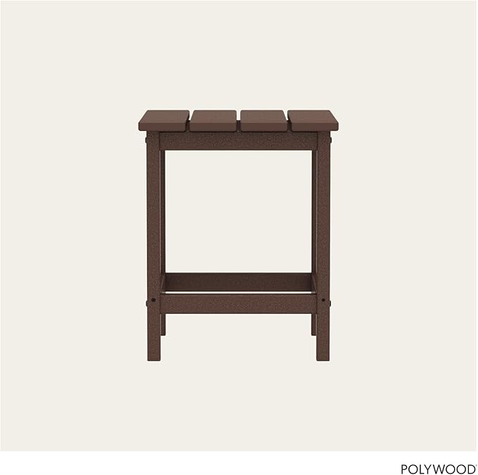POLYWOOD ECT18MA Long Island 18" Side Table, Mahogany