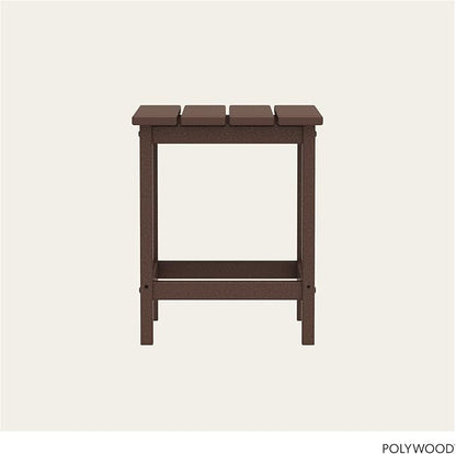 POLYWOOD ECT18MA Long Island 18" Side Table, Mahogany