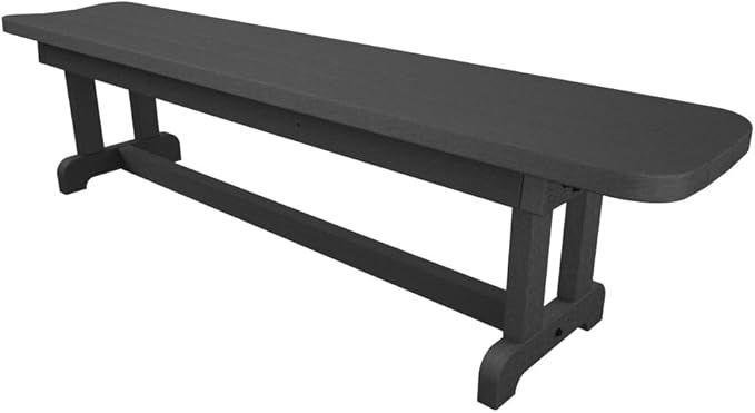 Park 72" Harvester Backless Bench (Slate Grey)