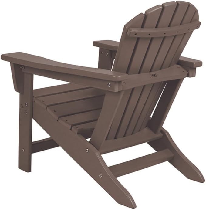 NewTechWood Child Adirondack Patio Chair Weather Resistant, Easy Installation, Widely Used in Outdoor, Fire Pit, Deck, Lawn, Outside, Garden Chairs (Teak)