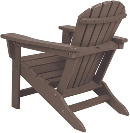 NewTechWood Child Adirondack Patio Chair Weather Resistant, Easy Installation, Widely Used in Outdoor, Fire Pit, Deck, Lawn, Outside, Garden Chairs (Teak)