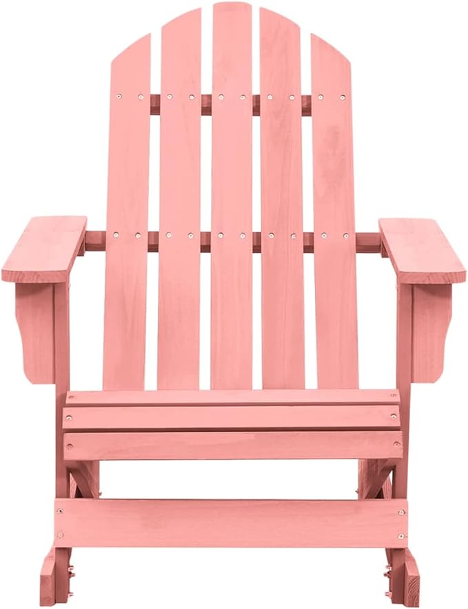 Adirondack Rocking Chair, Outdoor Rocking Chair, Adirondack Rocking Chair, Garden Rocking Chair, Solid Wood, Fir Wood, Pink