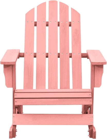 Adirondack Rocking Chair, Outdoor Rocking Chair, Adirondack Rocking Chair, Garden Rocking Chair, Solid Wood, Fir Wood, Pink