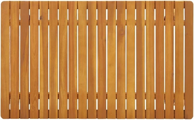 Garden Coffee Table Golden Brown Solid Acacia Wood Outdoor Furniture with Slatted Top Durable Construction for Patio - Photo 7
