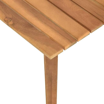 Coffee Table Natural Brown Solid Acacia Wood Outside Table Coffee Tables for Patio Lawn 23.6x23.6 in Durable