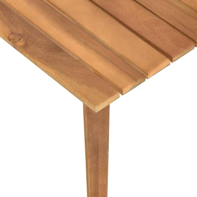Outdoor Coffee Table 23.6x23.6 in Brown Solid Acacia Wood Square Patio Accent Table Portable Folding Assembly for - Photo 5