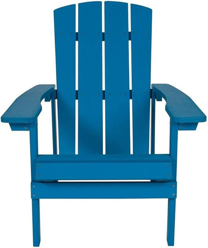 Home Square 2 Piece Faux Wood Adirondack Chair Set in Blue