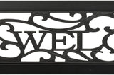 Black Powder-Coated Steel Garden Bench with Plastic Seat, Vintage Outdoor Seating for Patio and Balcony - Photo 8