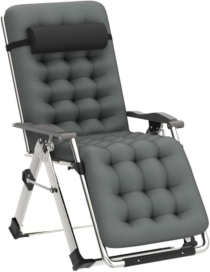 Slsy Zero Gravity Chair, Reclining Lounge Chair with Removable Cushion & Tray for Indoor and Outdoor, Patio Recliner Folding Reclining Chair