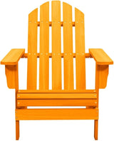 Adirondack Chair Solid Fir Wood Orange Outdoor Patio Furniture Lounge Chair for Garden Backyard and Patio Relaxation - Photo 3