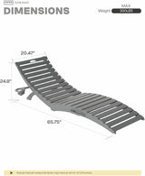Pre-Assembled Folding in-Pool Lounge Chair, HDPE Outdoor Chaise Lounge with Cup Holder, Pool Lounge Chair for Poolside - Photo 2