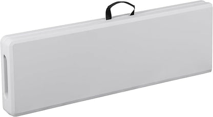 JungleA 6FT Plastic Folding Bench 660lbs Portable Bench Seat with Handle Non-Slip Mat & Waterproof, Multi-Use Activities for Soccer Games, Camping, Picnic, Garden Party & Indoor Outdoor Events, 1 Pack