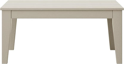 WestinTrends Malibu Low Outdoor HDPE Patio Rectangle Coffee Table, Sand