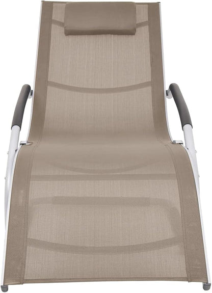 Sun Lounger hammock chair,lounge chair,patio lounge chairs,christopher knight outdoor furniture,outdoor chaise lounge,outdoor lounge chairs set of 2,with Pillow Aluminum and Textilene Taupe